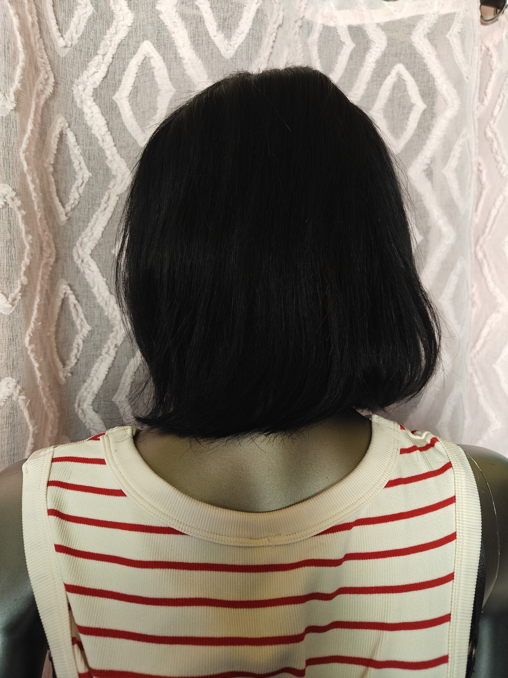 Classic Straight Bob Wig with Blunt Bangs - Picture 5 of 10